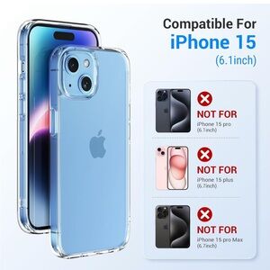 IPhone 15 Case with Screen and Camera Protector